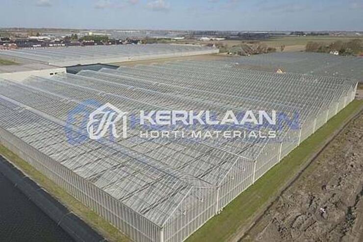 Breedkap kas 15.450 m² | tralie 12,80 m | vakmaat 4,60 m | poothoogte 4,85 m