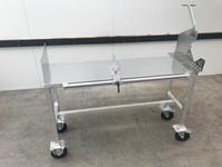 Bossnijdertafel Hakmestafel aluminium met verstelbaar lengtebord t.b.v. hakmes (NIEUW)