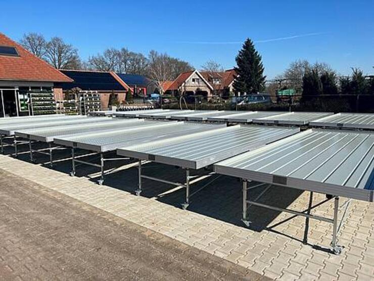 Aluminium kweektafels / verkooptafels / roltafels