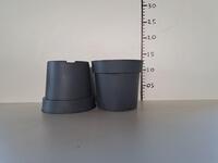 Grote partij mooie grijze 1,4 liter / 14 cm potten