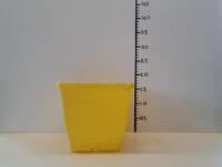 GLOEDNIEUWE partij gele 3,8 liter / 18,5x18,5 cm vierkante sierpotten