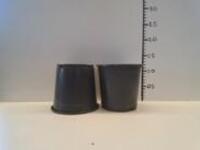 Grote partij mooie grijze 1 liter / 13 cm IPP - Amazone potten